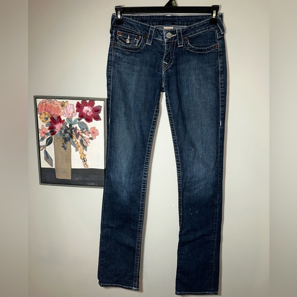 True Religion Rainbow Stitch Straight Jeans – Women’s Size 27 - Picture 11 of 12